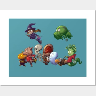 It's never too early for Halloween cute monsters trick or treat Posters and Art